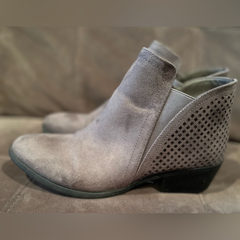 Gray suede MIA bootie, size 8. Worn only a few times, great condition.